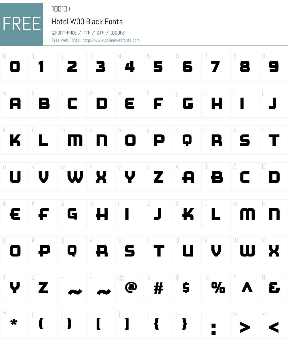 Hotel Font Screenshots
