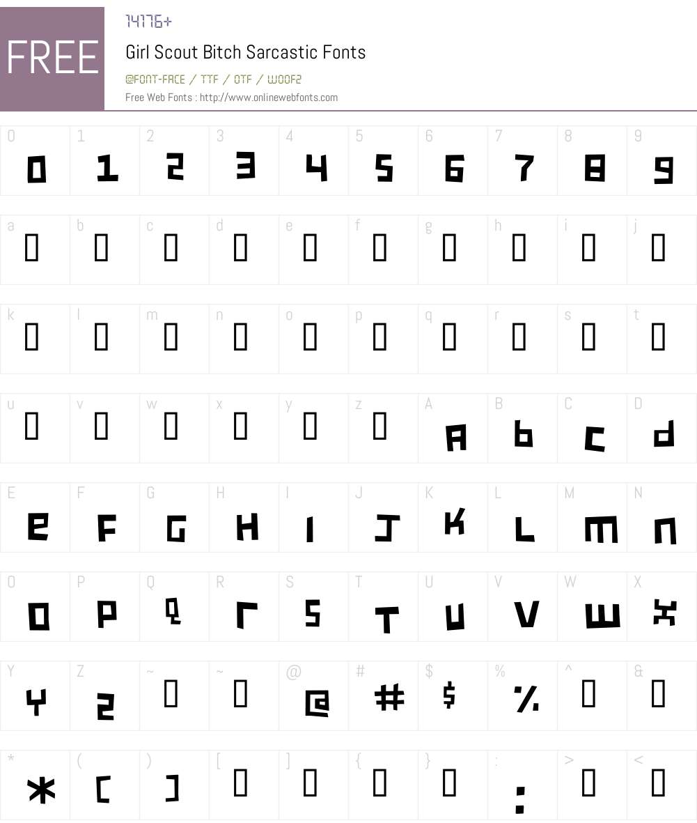 GirlScoutBitch Font Screenshots