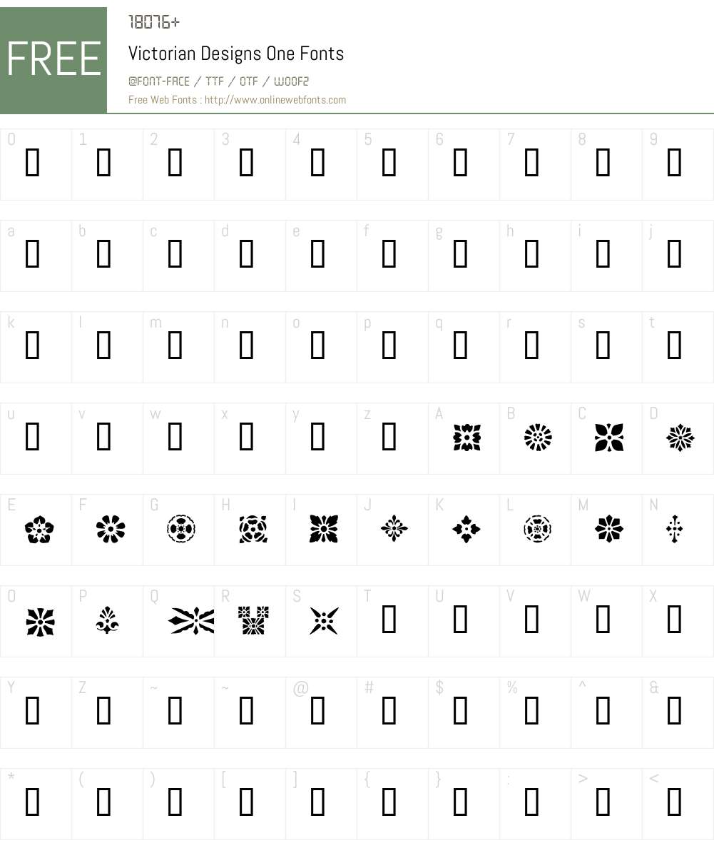 Victorian Designs One Font Screenshots