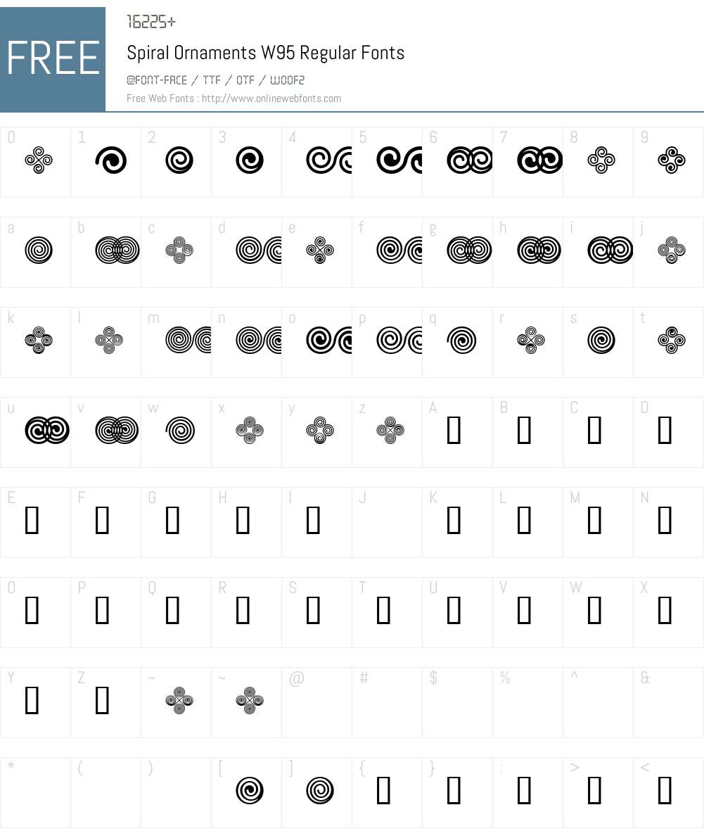 Spiral Ornaments Font Screenshots