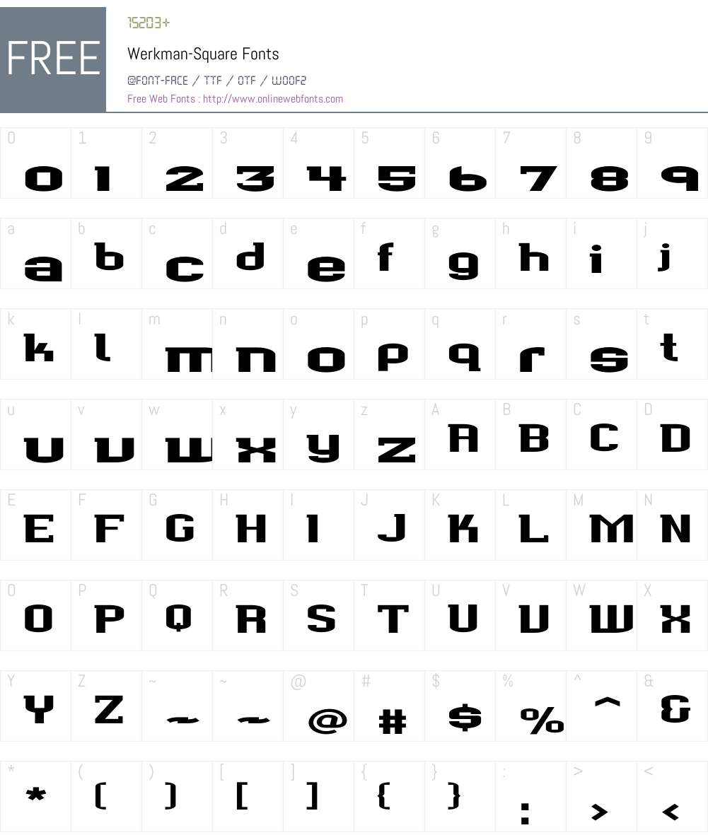 Werkman Font Screenshots