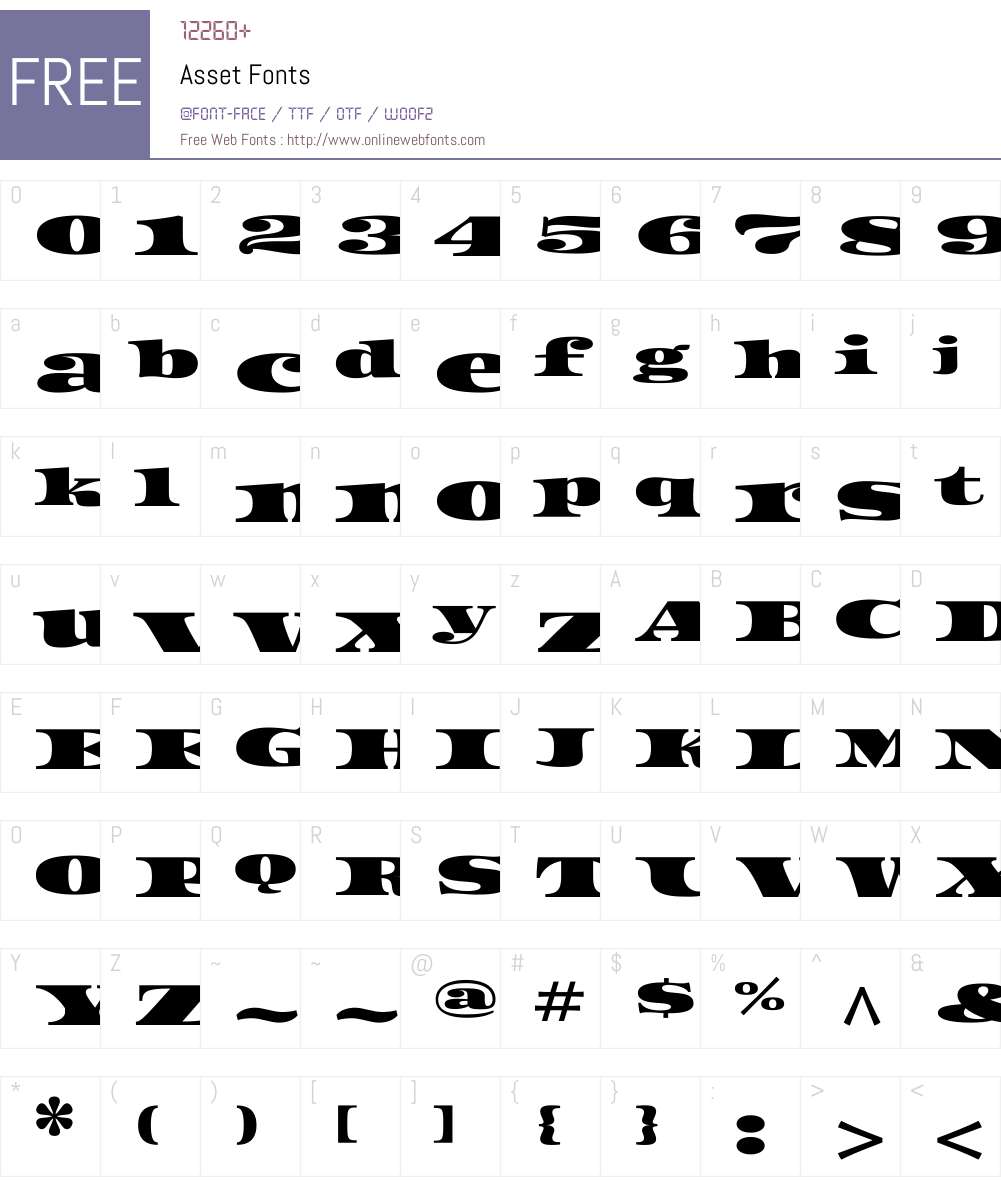 Asset Font Screenshots