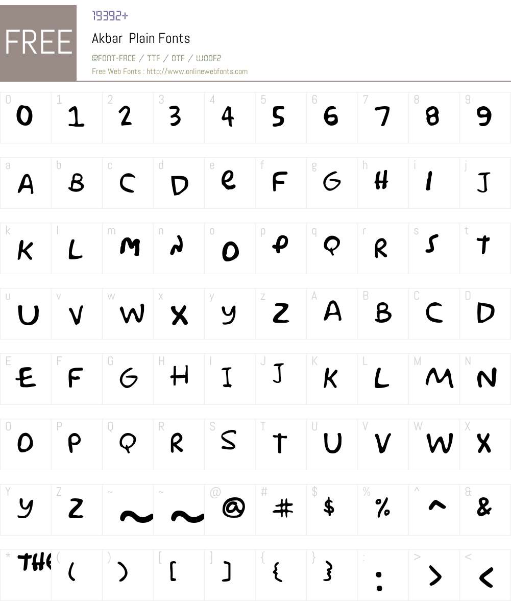 Akbar Font Screenshots