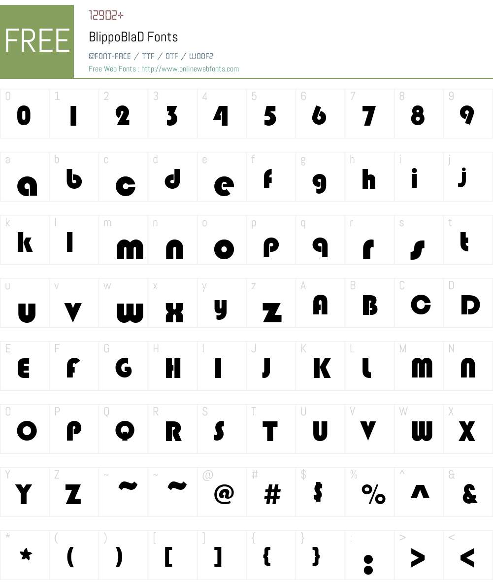 BlippoBlaD Font Screenshots