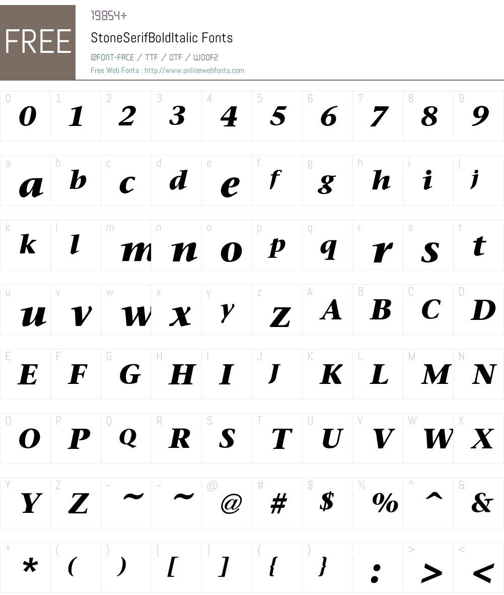Stone Font Screenshots