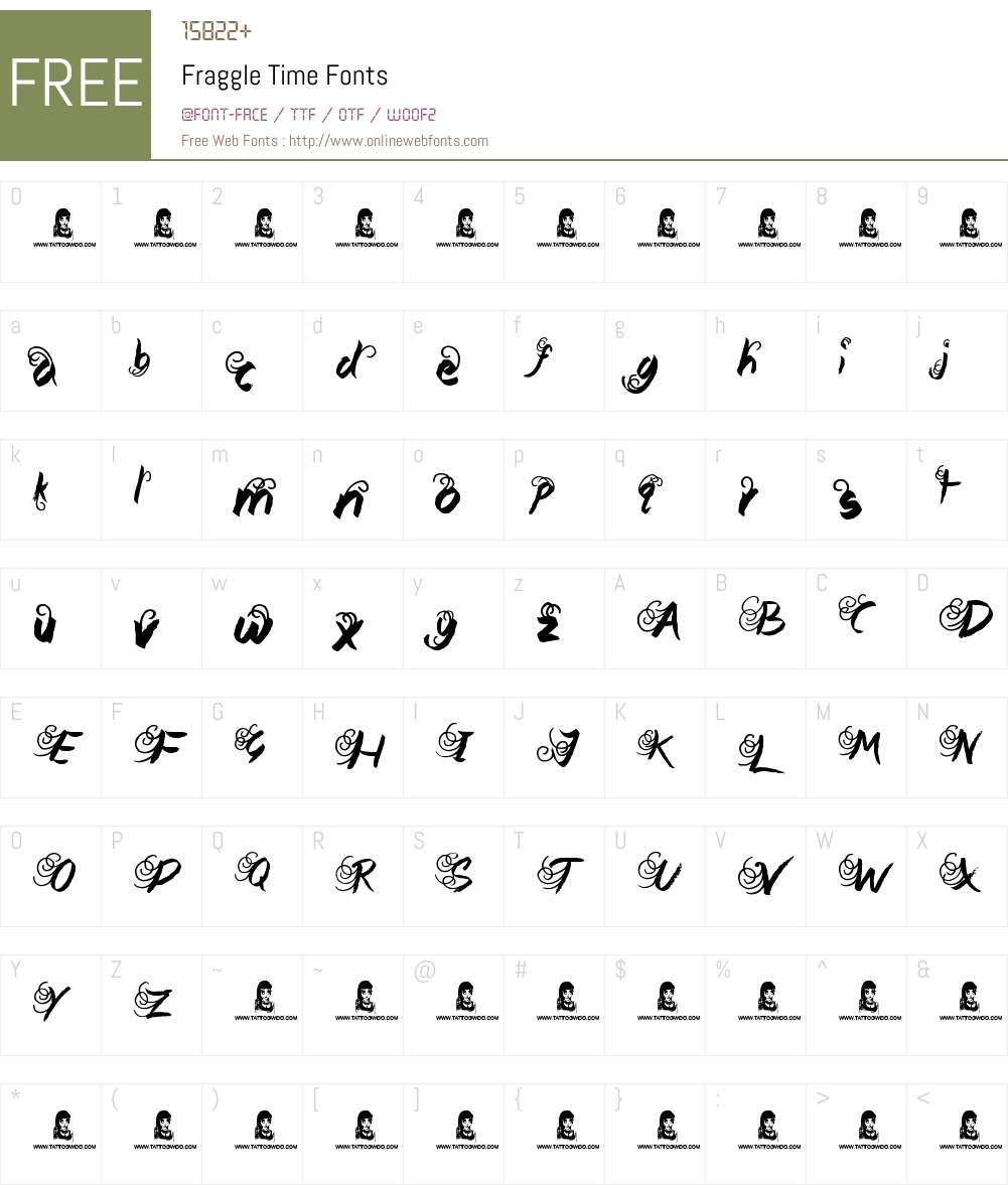 Fraggle Time Font Screenshots