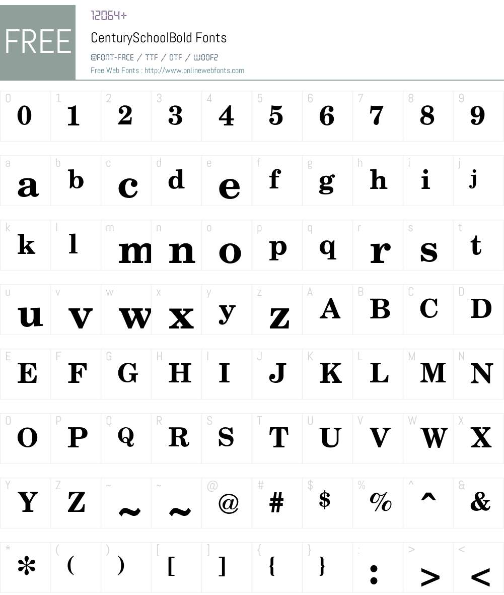 Century Font Screenshots