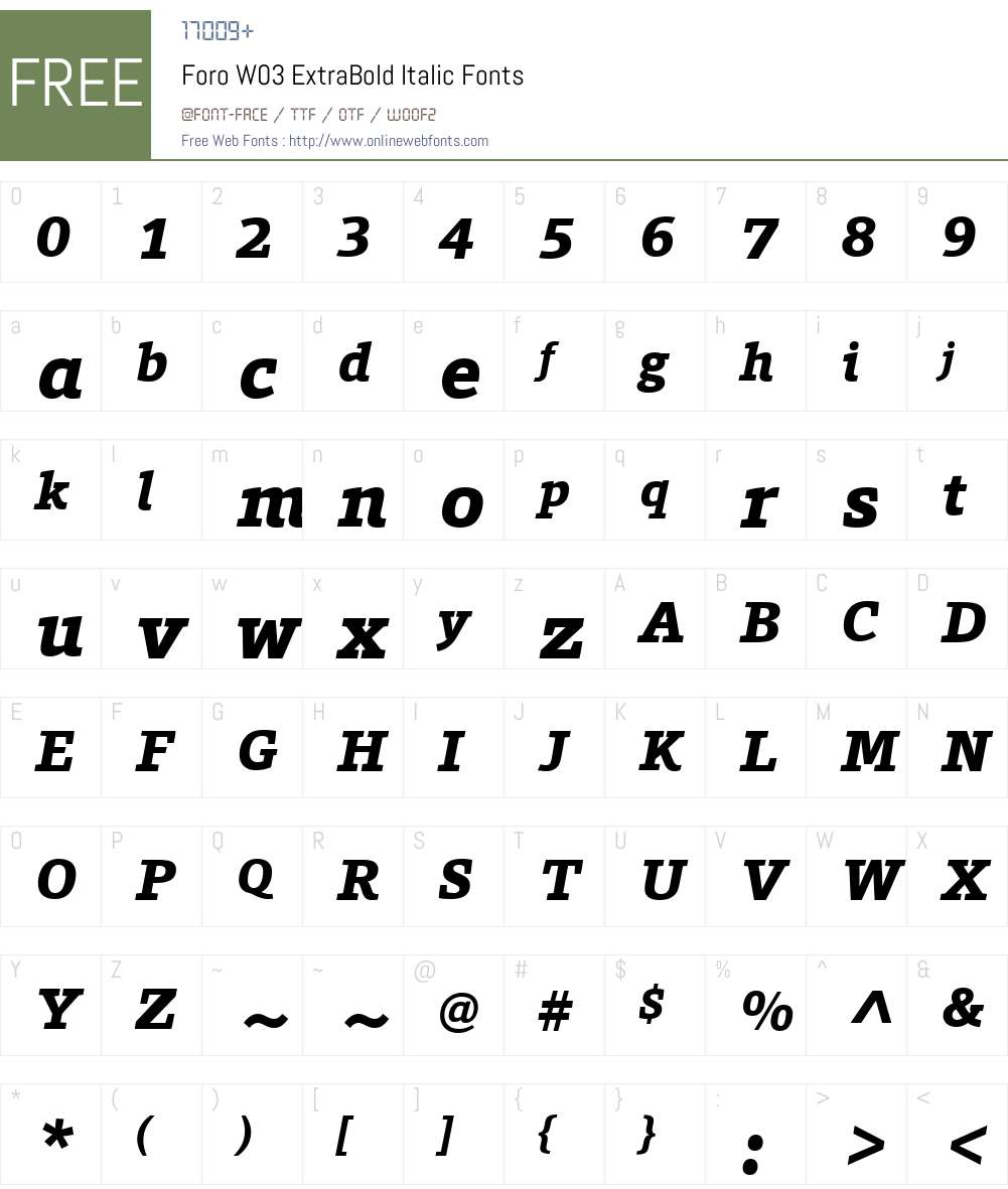 HT Foro Font Screenshots