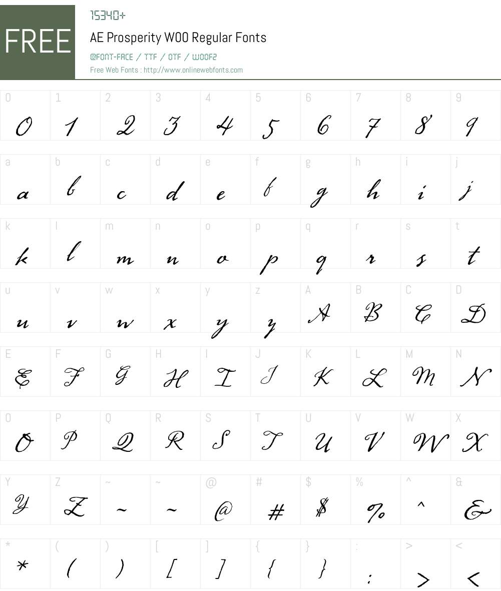 AEProsperityW00-Regular Font Screenshots