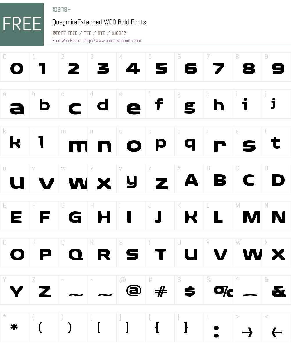 QuagmireExtendedW00-Bold Font Screenshots