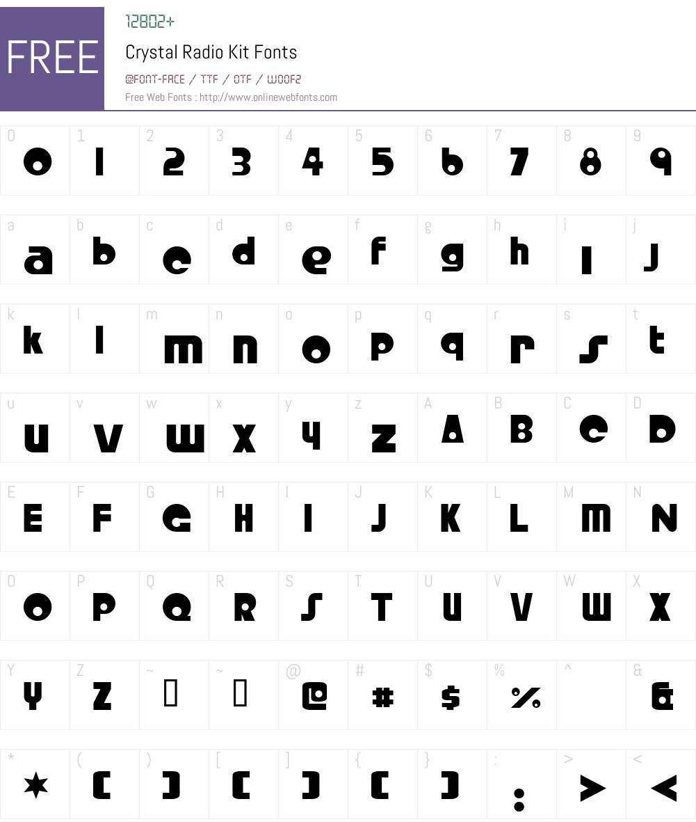 Crystal Radio Kit Font Screenshots