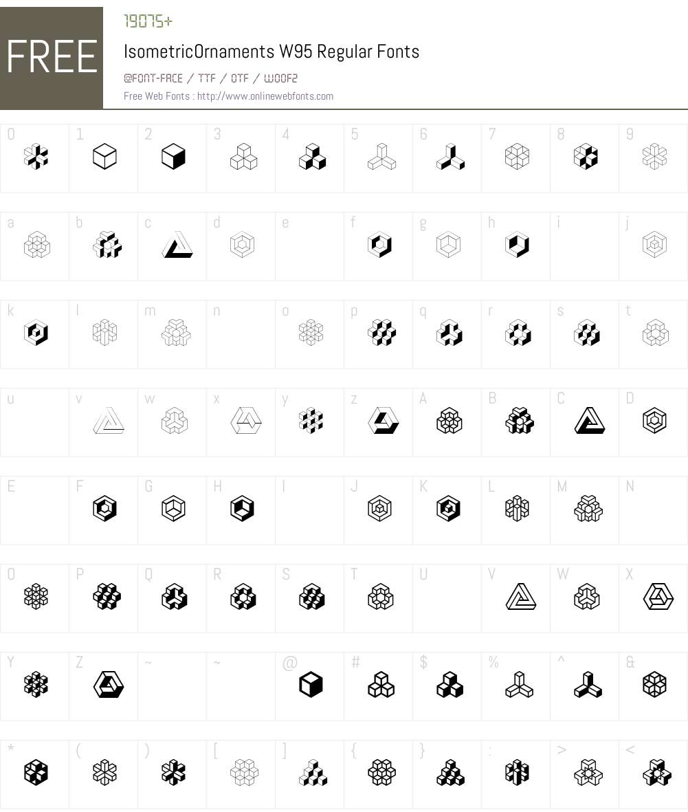 IsometricOrnaments Font Screenshots