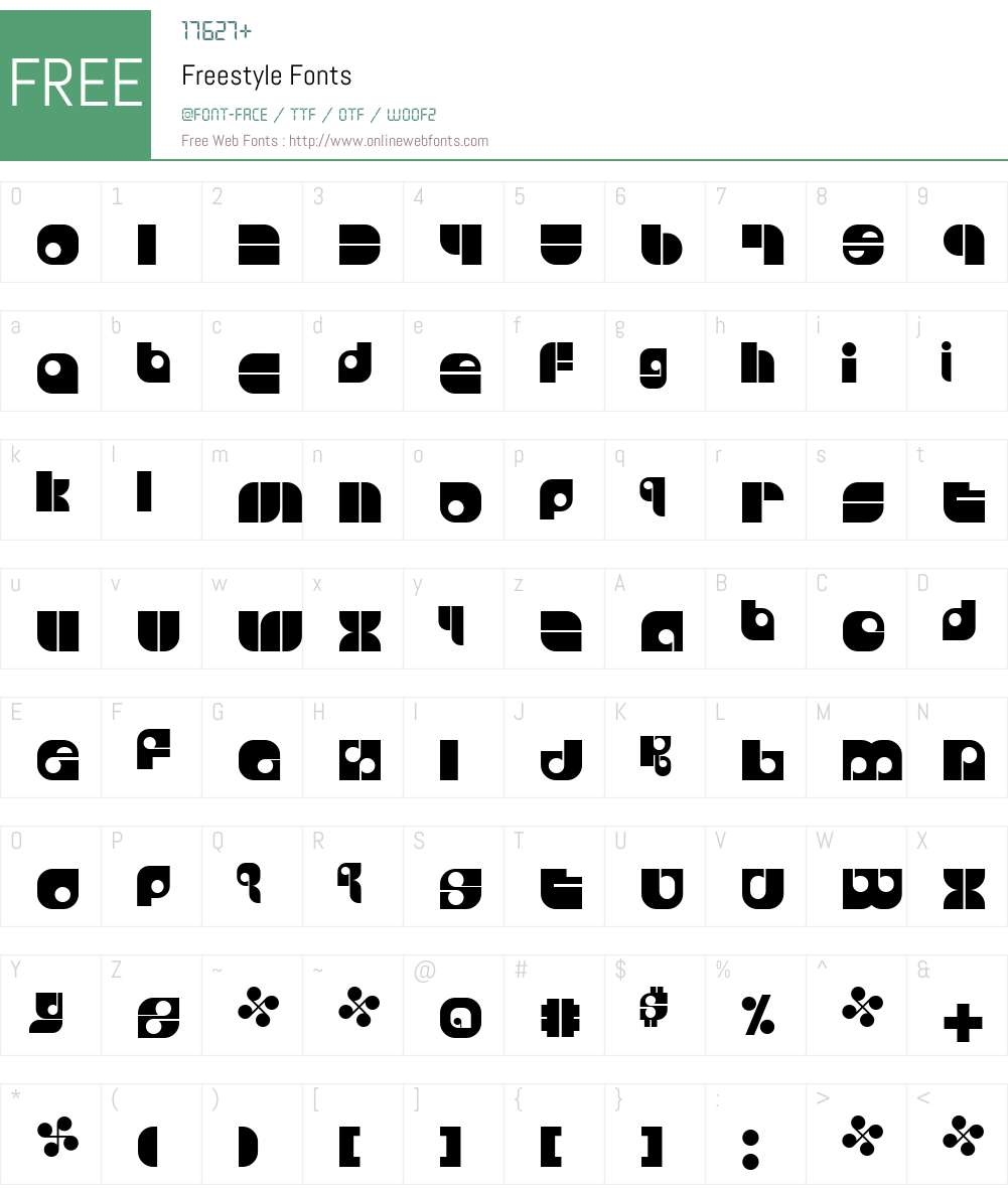 Freestyle Font Screenshots