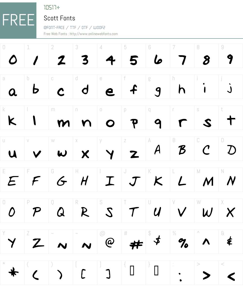 Scott Font Screenshots