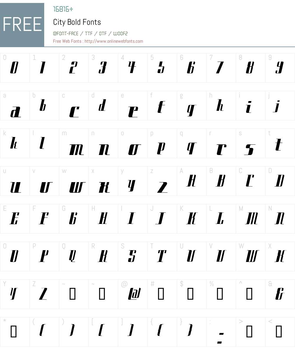 City Font Screenshots