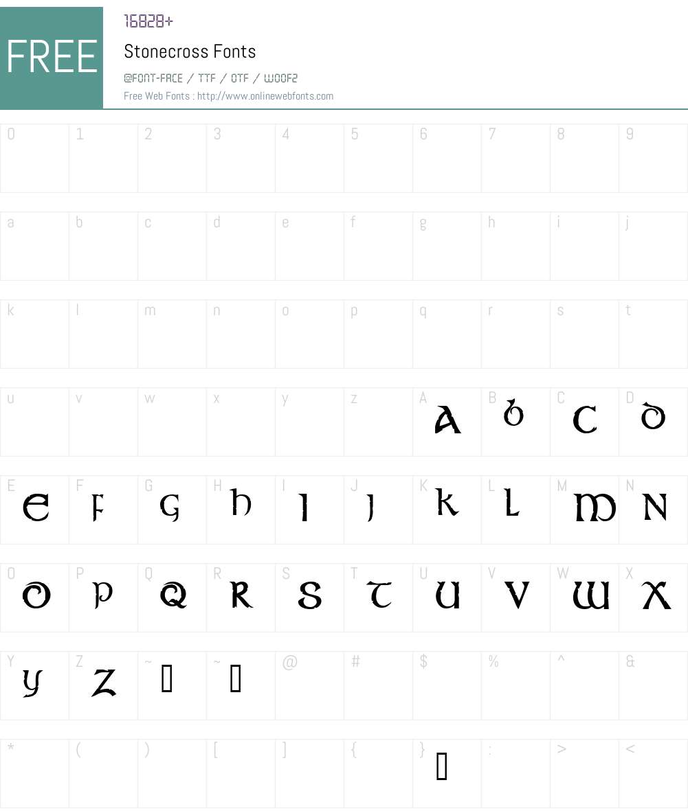 Stonecross Font Screenshots