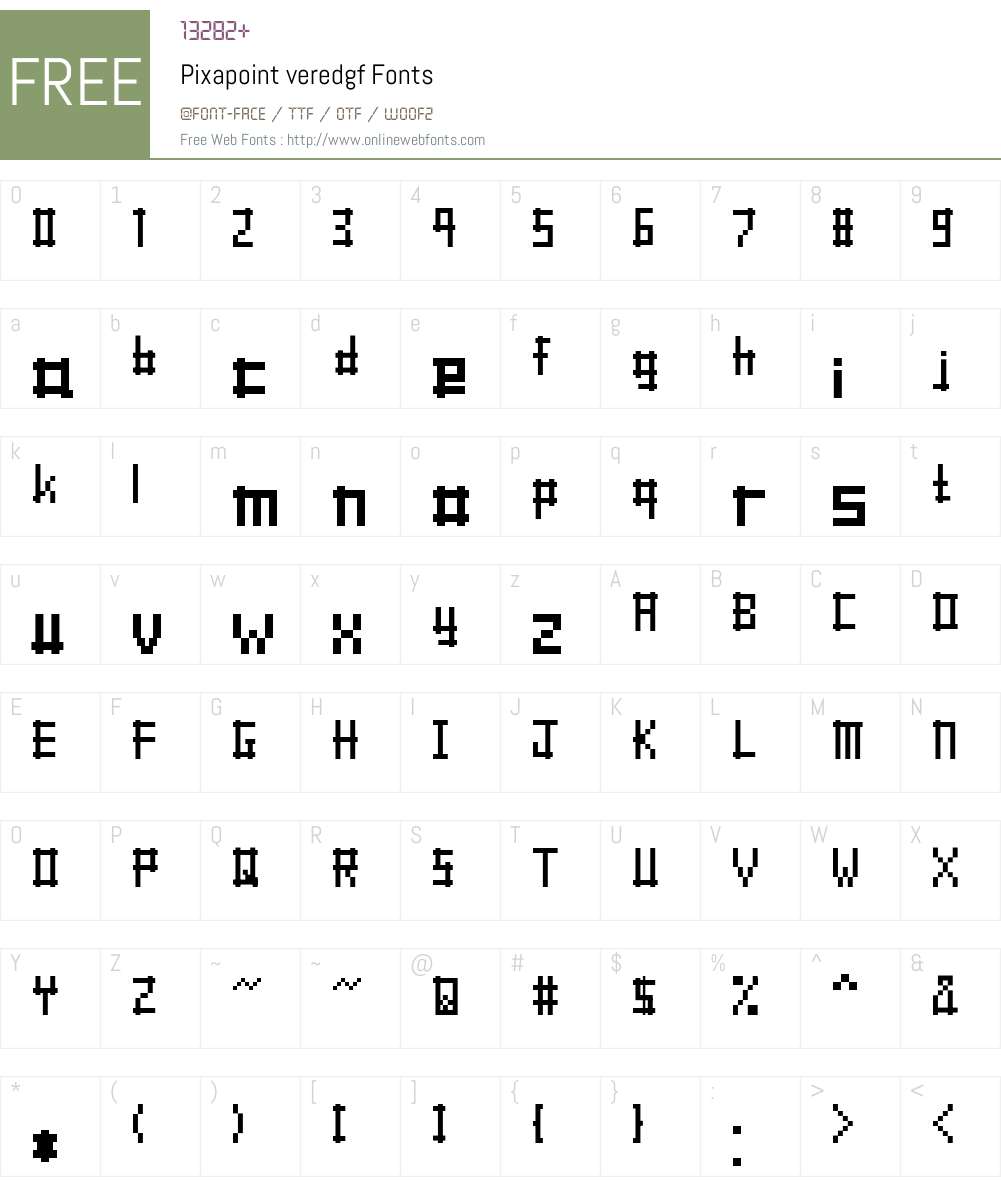 Pixapoint Font Screenshots