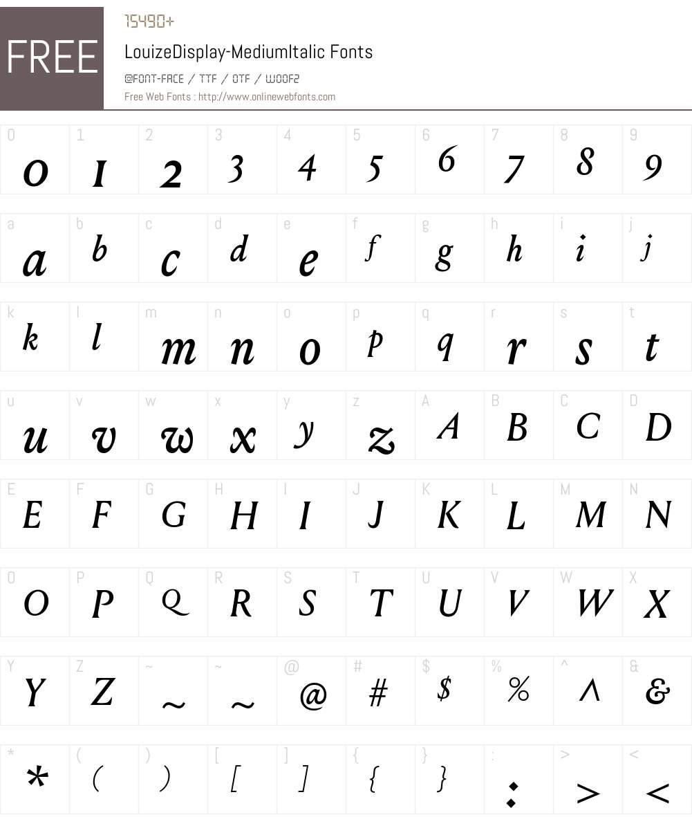 Louize Display Font Screenshots