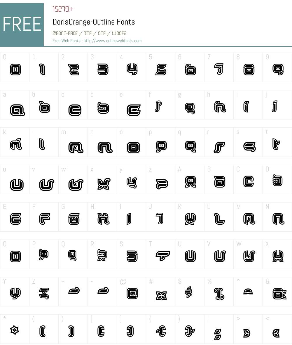DorisOrange Font Screenshots