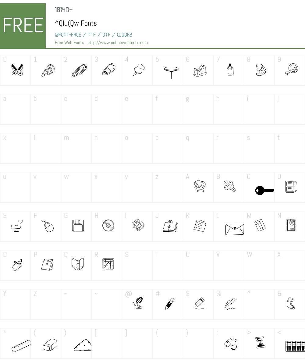 ^Qlu(Qw Font Screenshots