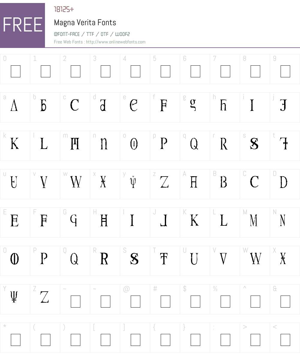 Magna Verita Font Screenshots