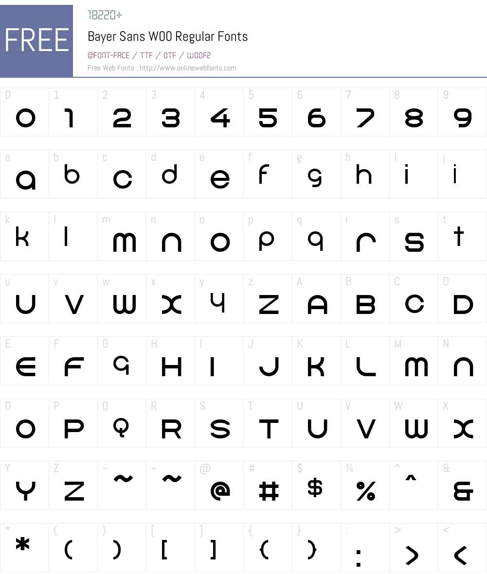 Bayer Sans Font Screenshots