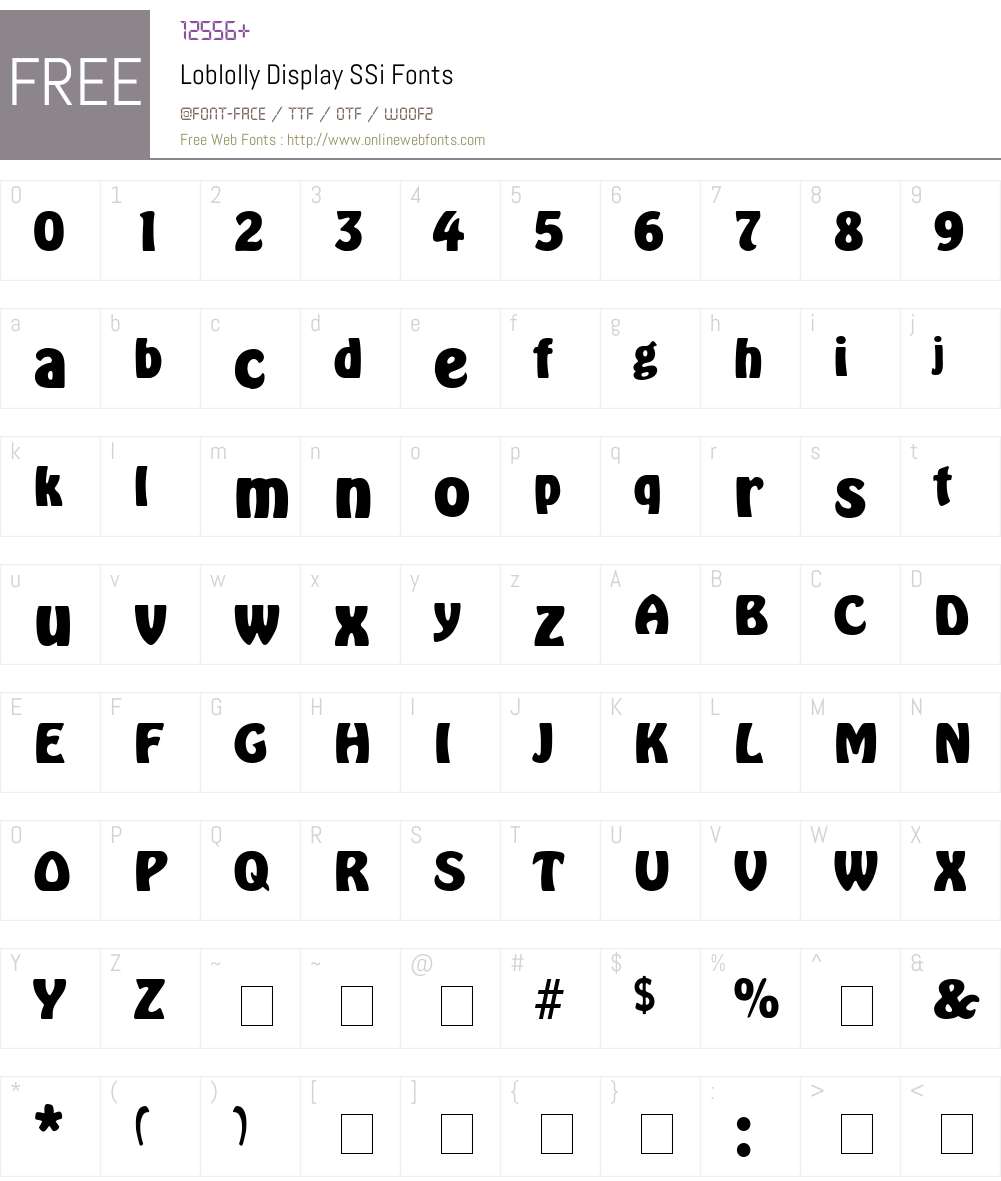 Loblolly Display SSi Font Screenshots