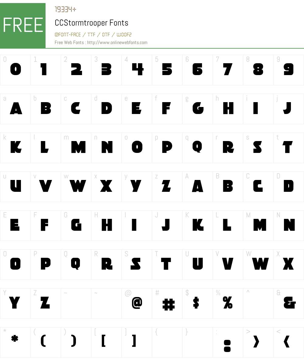 CCStormtrooper Font Screenshots
