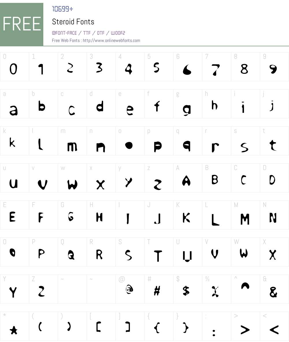 Steroid Font Screenshots