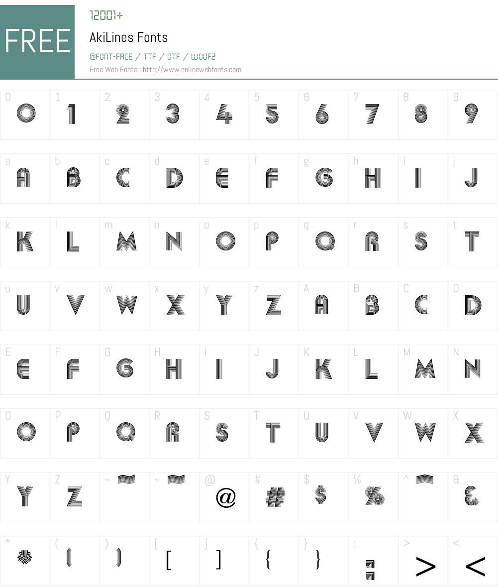Aki Font Screenshots