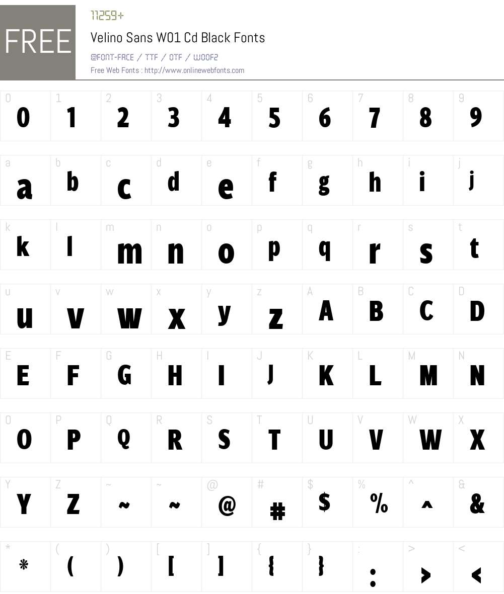 VelinoSansW01-CdBlack Font Screenshots