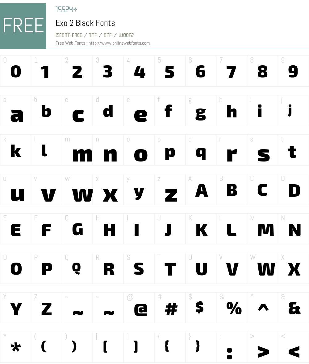 Exo 2 Black Font Screenshots
