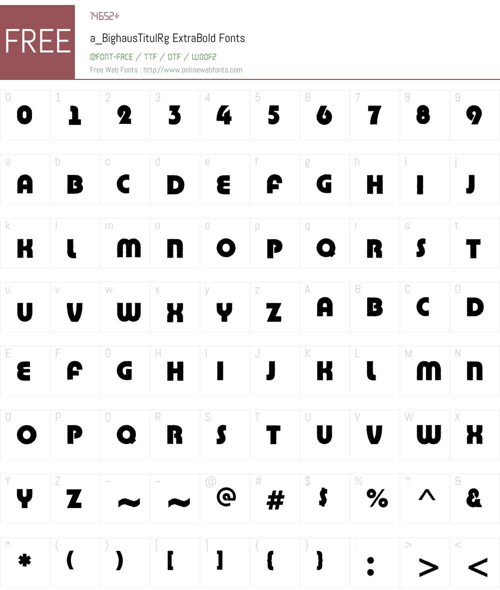 a_BighausTitulRg Font Screenshots