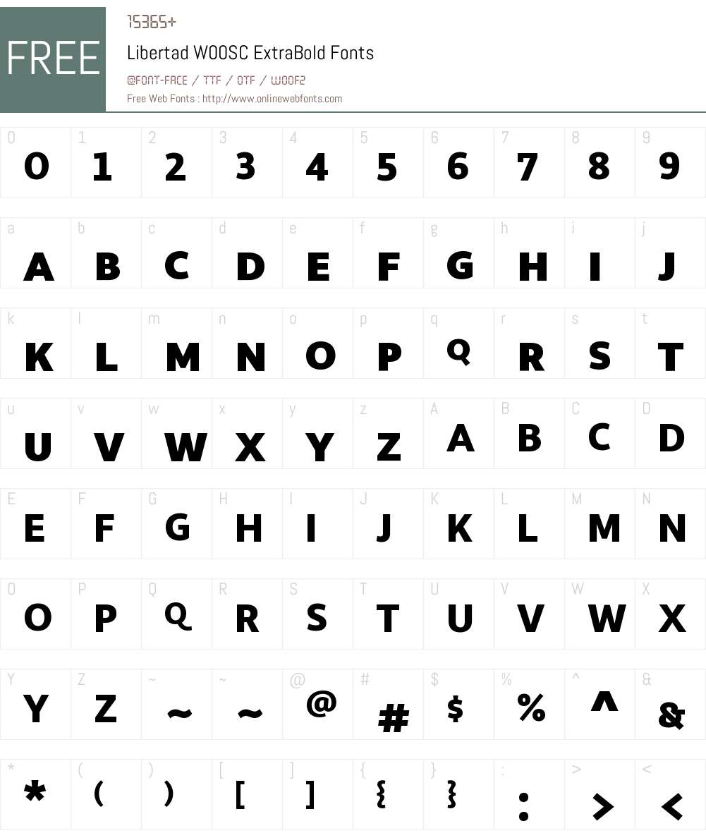 LibertadW00SC-ExtraBold Font Screenshots
