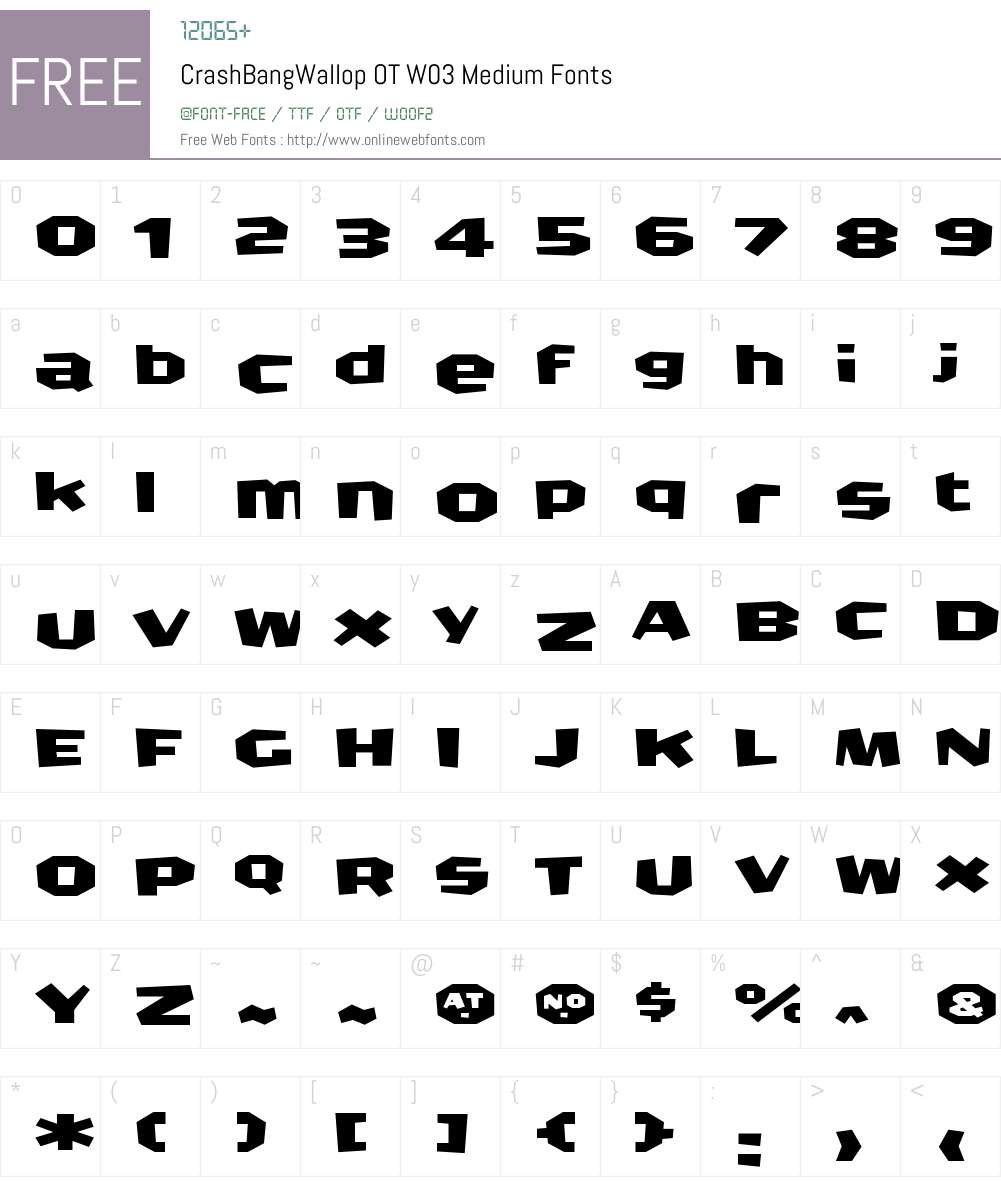 FF CrashBangWallop Font Screenshots