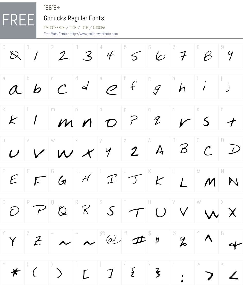 Goducks Font Screenshots