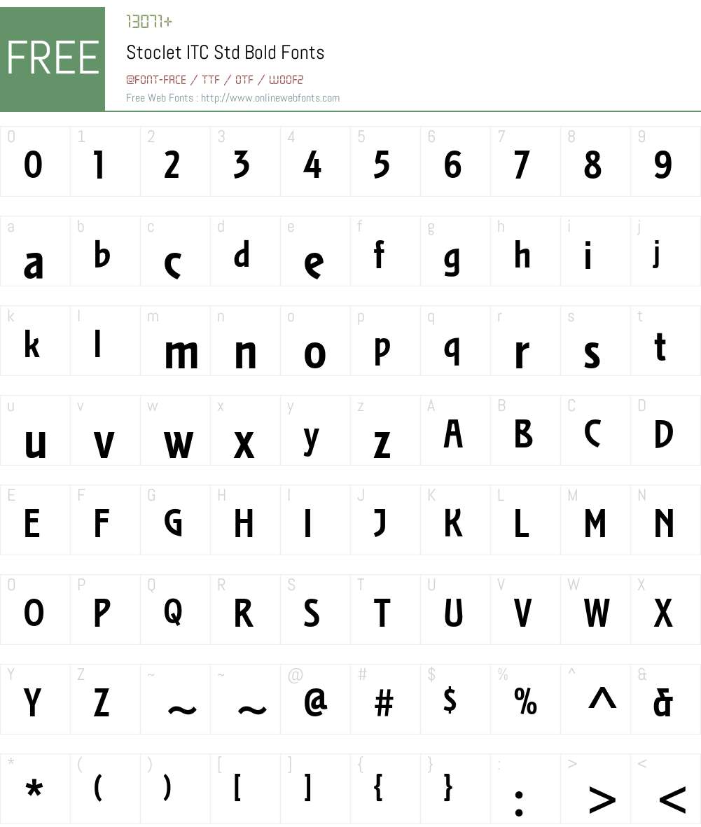 Stoclet ITC Std Font Screenshots