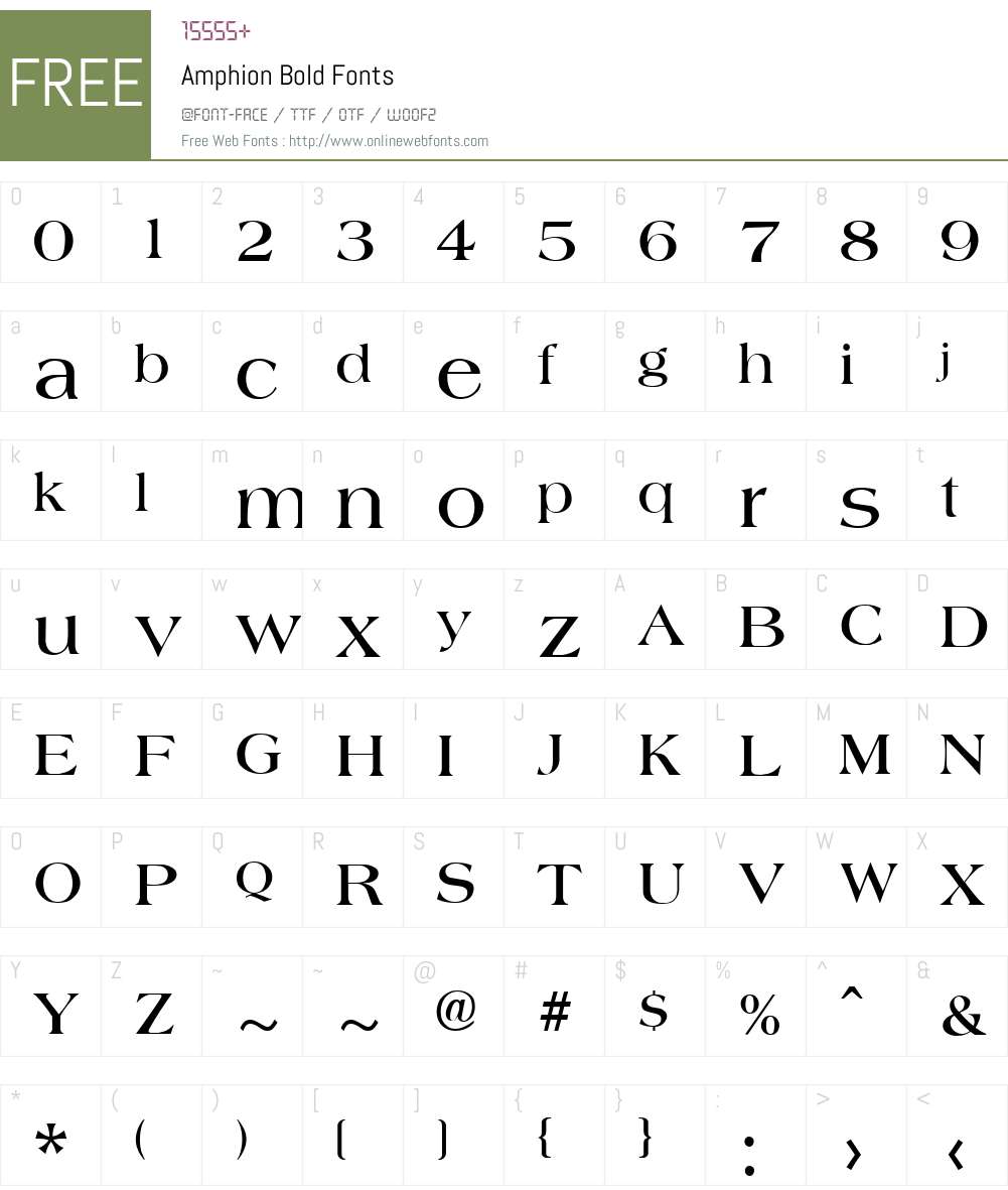 Amphion Font Screenshots