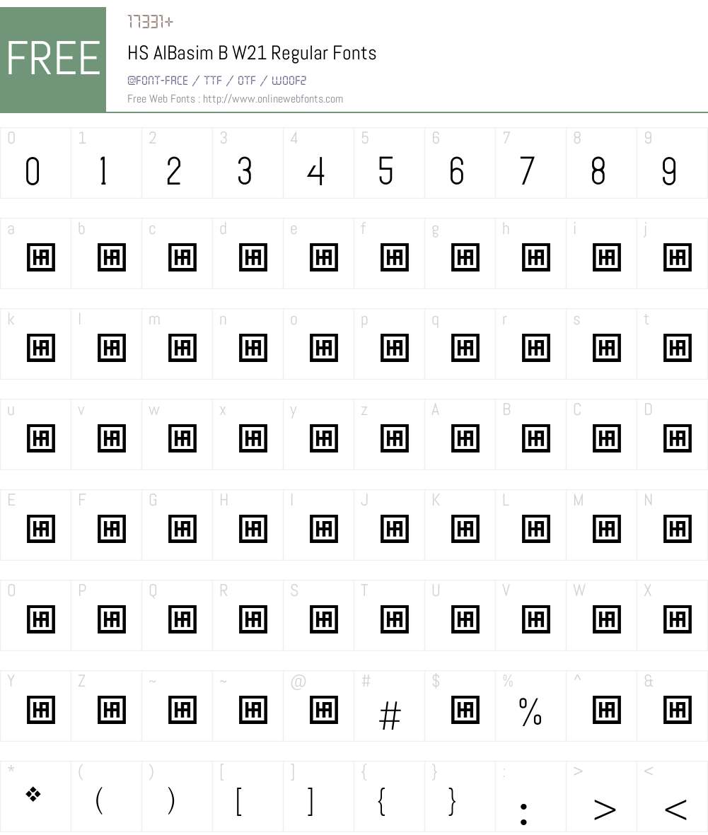 HS AlbasimB Font Screenshots