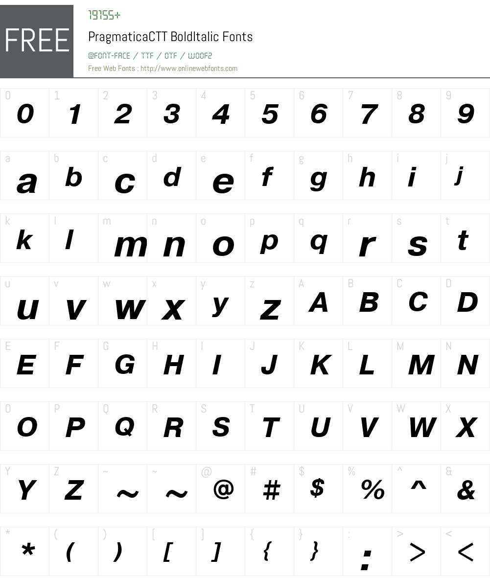 PragmaticaCTT Font Screenshots