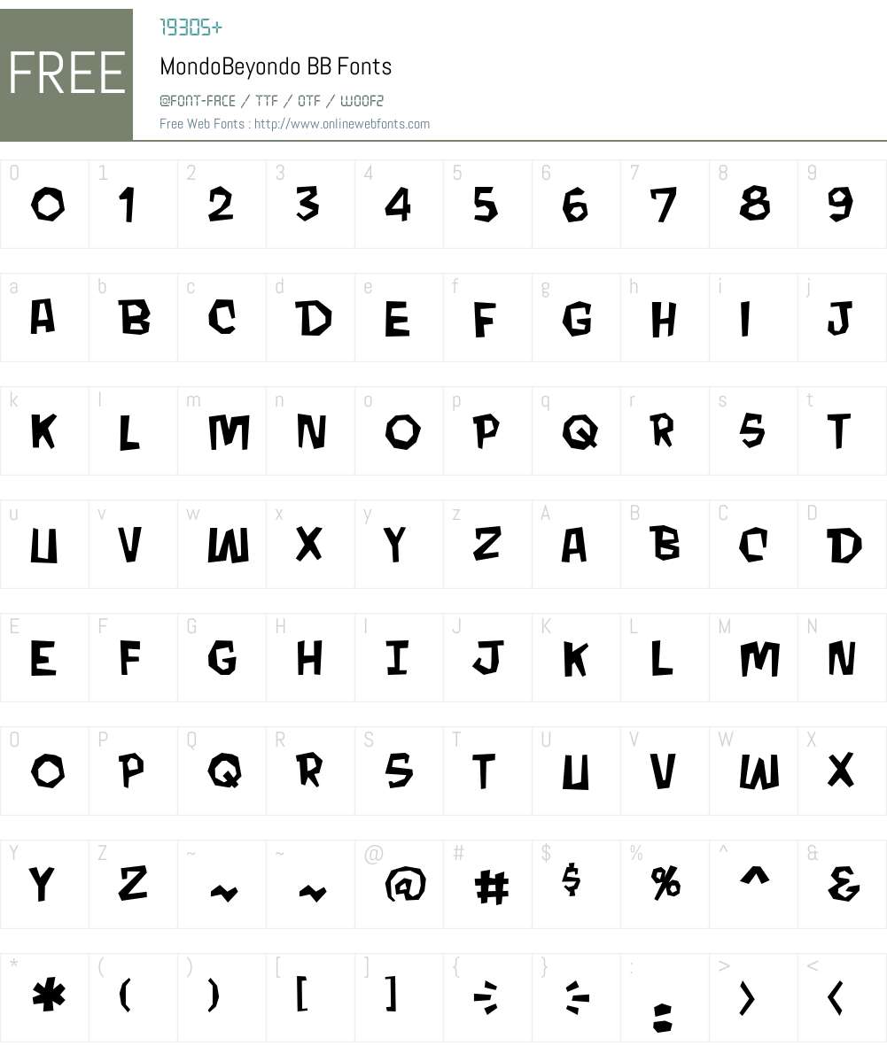 MondoBeyondo BB Font Screenshots