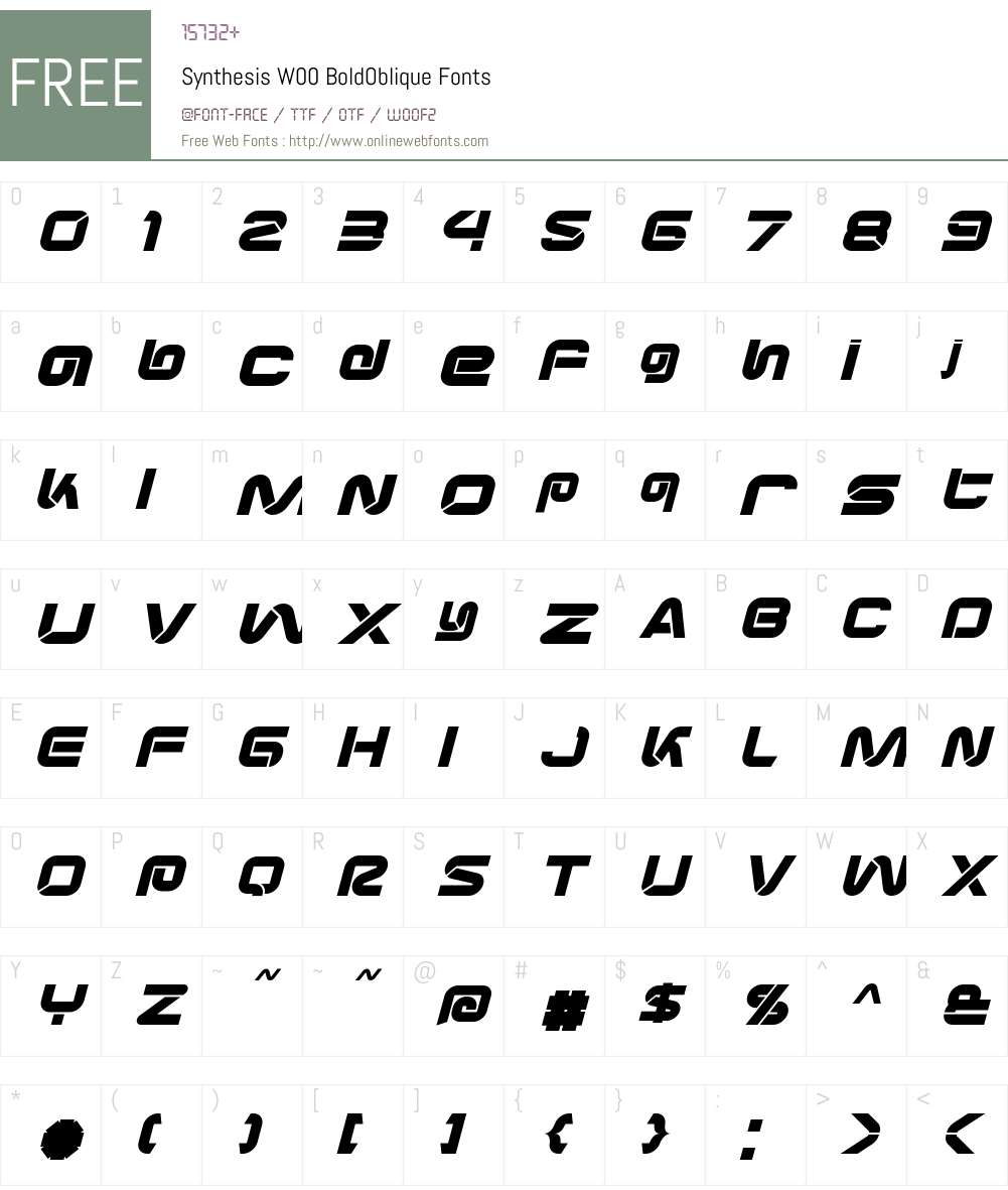 Synthesis Font Screenshots