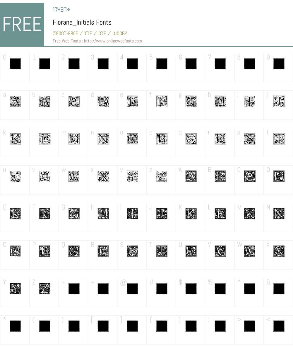 Florana_Initials Font Screenshots