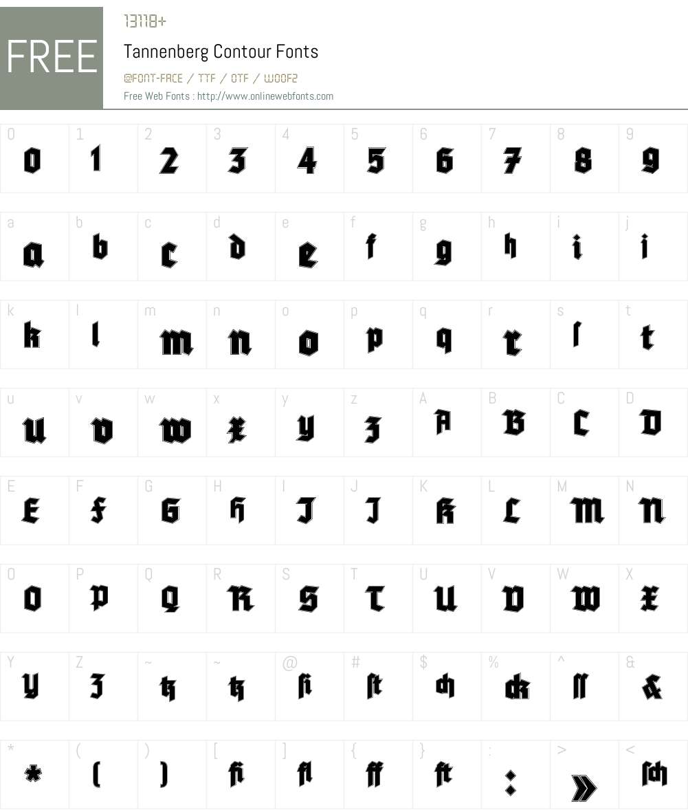 Tannenberg Font Screenshots