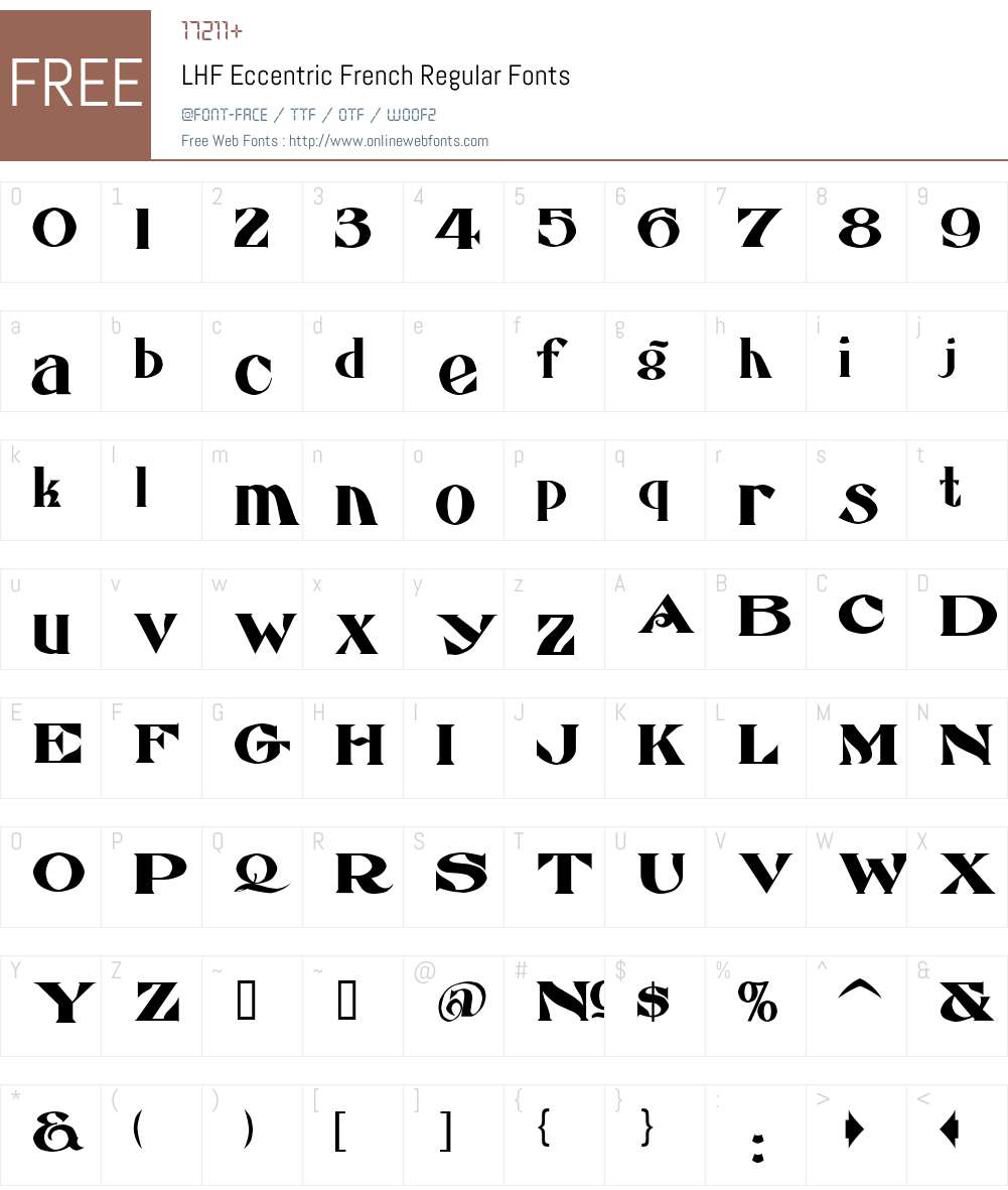 LHF Eccentric French Font Screenshots