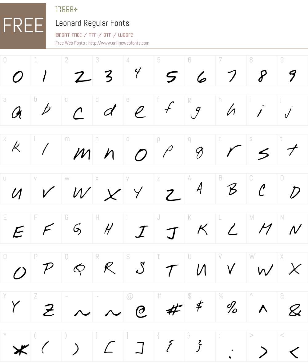 Leonard Font Screenshots