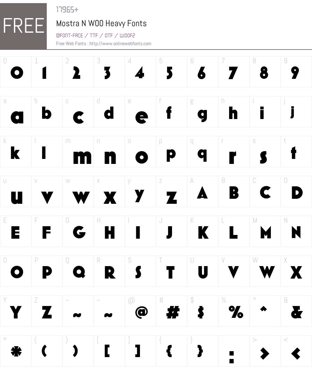 MostraNW00-Heavy Font Screenshots