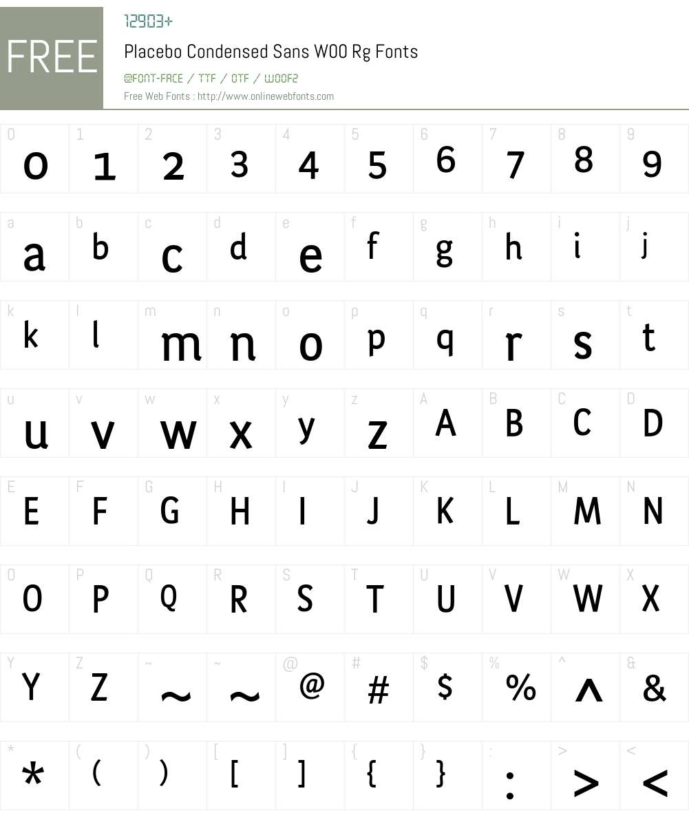 Placebo Sans Font Screenshots