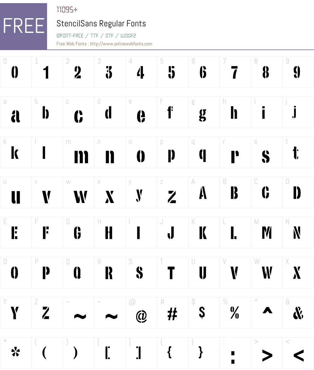 StencilSans Font Screenshots