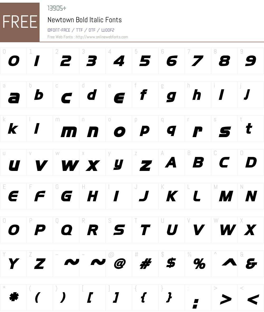 Newtown Font Screenshots